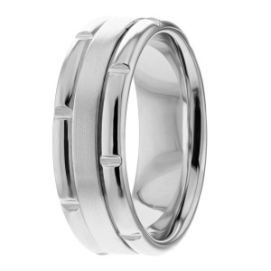 Flat Handmade Wedding Band HM7074