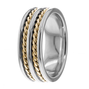 8mm Wide Handmade Wedding Bands