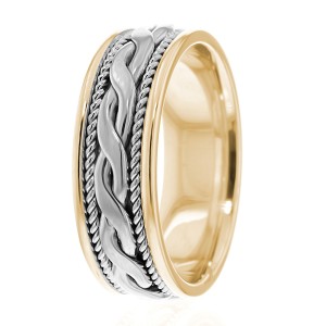 8mm Wide Handmade Wedding Bands