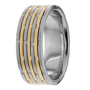 8.5mm Wide Handmade Wedding Bands