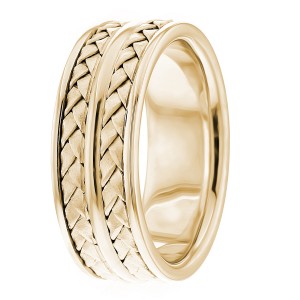 8mm Wide Handmade Wedding Bands