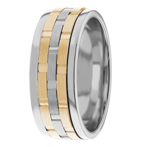 8mm Wide Handmade Wedding Bands