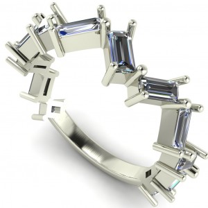 Diamond Baguette Anniversary Ring 0.70Ctw