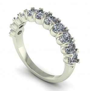 Diamond Oval Anniversary Ring 1.15Ctw