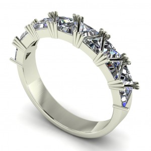 Diamond Triangle Anniversary Ring 1.45Ctw