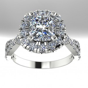 Halo Engagement Ring 2.25Ctw