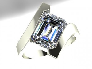 Emerald Solitaire Engagement Ring 2.6Ctw