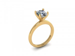 Solitaire Engagement Ring 1.1Ctw