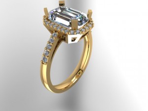Emerald Halo Engagement Ring 4.35Ctw