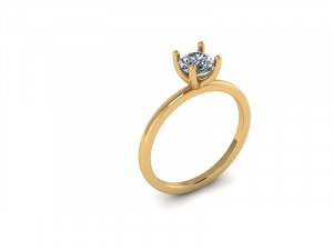 Solitaire Engagement Ring 0.8Ctw