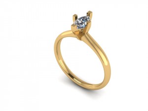 Solitaire Engagement Ring 0.5Ctw
