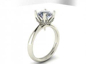 Round Solitaire Engagement Ring 1.35Ctw