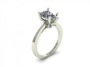 Pear Solitaire Engagement Ring 1.8Ctw