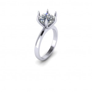  Solitaire Engagement Ring 2.6Ctw
