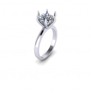Round Solitaire Engagement Ring 2.6Ctw