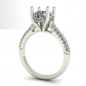 Hidden Halo Engagement Ring 1.90Ctw