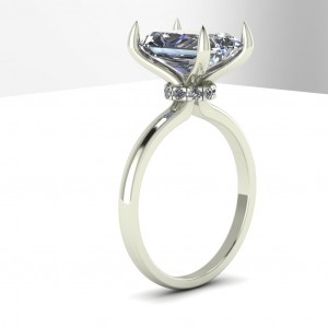 Radiant Hidden Halo Engagement Ring 3.60Ctw