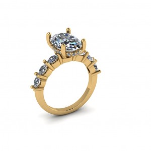 Oval Hidden Halo Engagement Ring 4.15Ctw