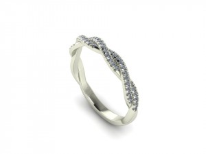 Diamond Anniversary Twist Ring 0.15Ctw