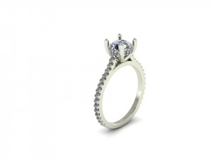 Hidden Halo Engagement Ring 1.60Ctw