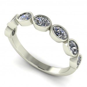 Diamond Oval Anniversary Ring 0.50Ctw