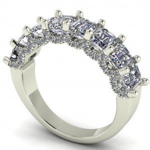 Diamond Emerald Anniversary Ring 2.85Ctw