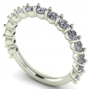 Diamond Round Cut Anniversary Ring 1.30Ctw