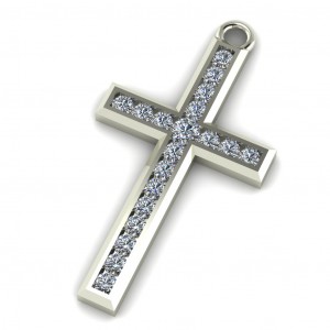 Diamond Cross Pendant 0.54Ctw 