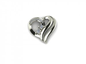 Diamond Heart Pendant 0.81Ctw