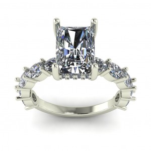 Hidden Halo Engagement Ring 2.85Ctw