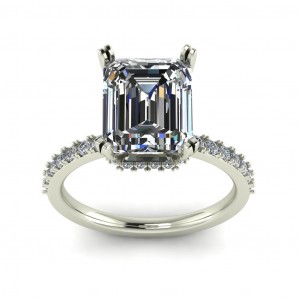 Hidden Halo Engagement Ring 5.25Ctw