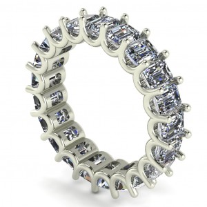Diamond Emerald Eternity Ring 5.15Ctw