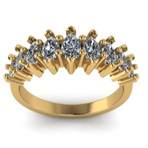 Diamond Marquise Anniversary Ring 0.75Ctw