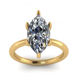 Marquise Solitaire Engagement Ring with Cross Gallery 2.60Ctw