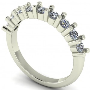 Diamond Round Cut Anniversary Ring 0.90Ctw