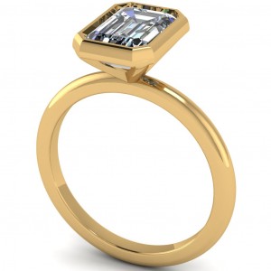 Emerald Bezel Solitaire Engagement Ring 1.90Ctw
