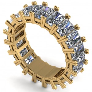 Diamond Radiant Basket Eternity Ring 6.40Ctw