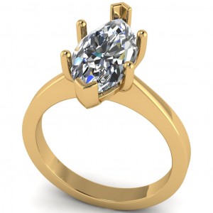 Marquise Solitaire Flush Style Engagement Ring 2.65Ctw