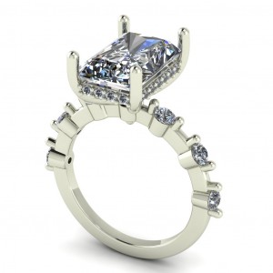 Radiant Hidden Halo Engagement Ring 4.90Ctw