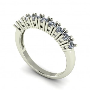Diamond Round Cut Anniversary Ring 0.45Ctw