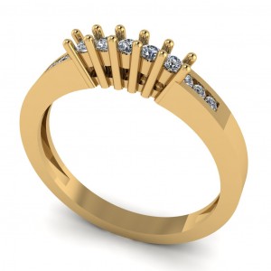 Diamond Round Cut Anniversary Ring 0.15Ctw