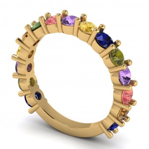 Diamond Round Cut 3 Quarter Anniversary Ring 1.80Ctw