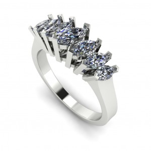 Diamond Marquise Anniversary Ring 0.60Ctw