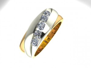 Two Tone Diagonal Band
