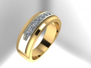 Tapered Beveled Edge Channel Ring