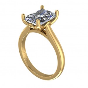 Radiant Petal Prong Engagement Ring