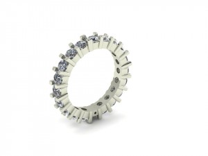 Diamond Eternity Ring with Lock 2.20Ctw