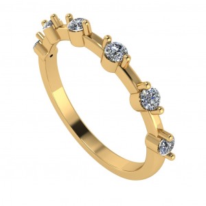 Diamond Round Cut Anniversary Ring 0.20Ctw