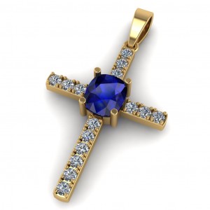 Diamond Cross Pendant 2.19Ctw