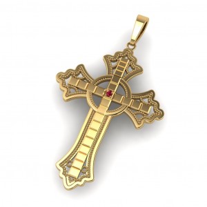 Diamond Cross Pendant 0.015Ct